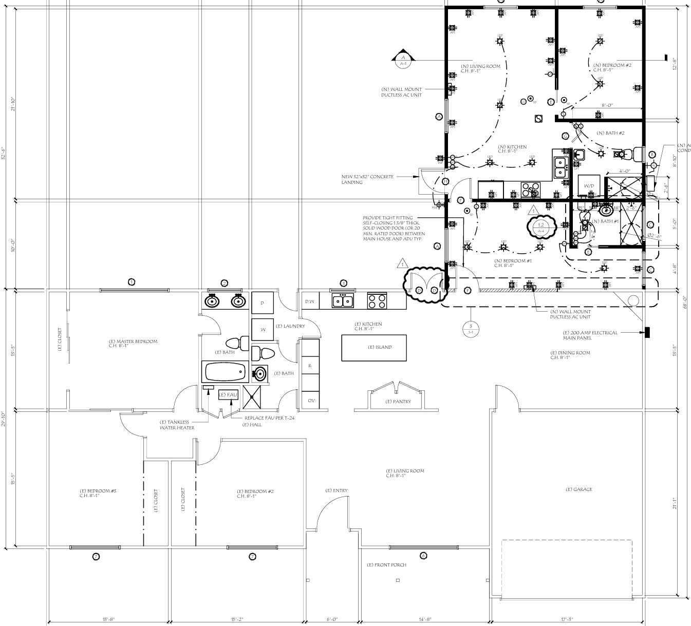 Floor plan for an ADU addition in Yorba Linda